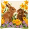Vervaco PN-0183143 Kreuzstichkissenpackung Kaninchen Mit Küken