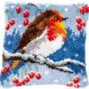 Vervaco PN-0186012 Knüpfkissen Rotkehlchen Im Winter -Berühmter Spielzeug Geschäft pn 0186012
