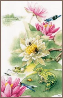 Lanarte PN-0196182 Zählmusterpackung Lilien Und Frösche 3 Lanarte PN-0196182 Zählmusterpackung Lilien Und Frösche