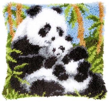 Vervaco PN-0021853 Knüpfkissen Pandabär Mit Baby 3 Vervaco PN-0021853 Knüpfkissen Pandabär Mit Baby
