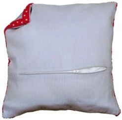 Vervaco PN-0170420 Kissenrücken Mit Reißverschluss Für Stickkissen Oder Knüpfkissen Farbe Grau